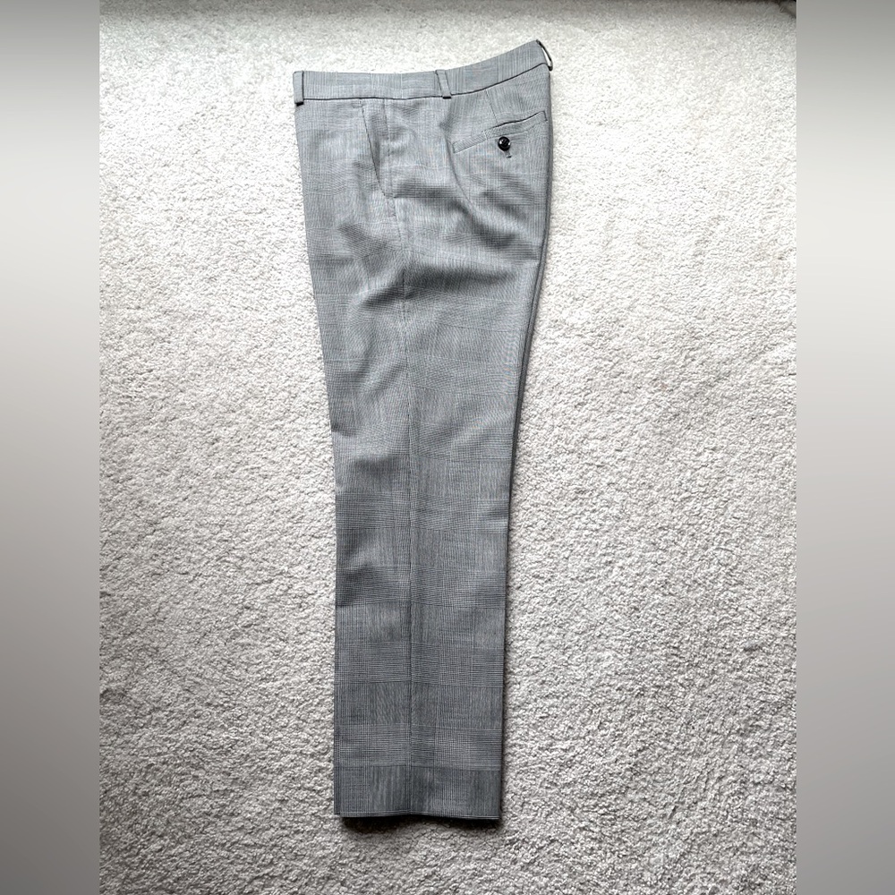 Banana Republic Glen Plaid Avery Stretch Wool Lined Trousers, Size 0 Short